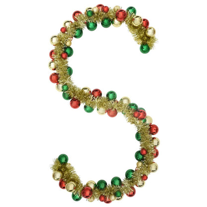 Weihnachtskugelgirlande LEDs Mehrfarbig 186 cm Polystyrol
