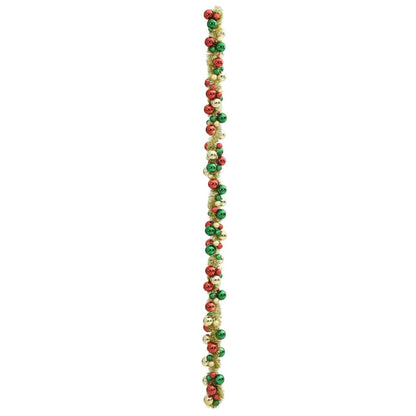 Weihnachtskugelgirlande LEDs Mehrfarbig 186 cm Polystyrol