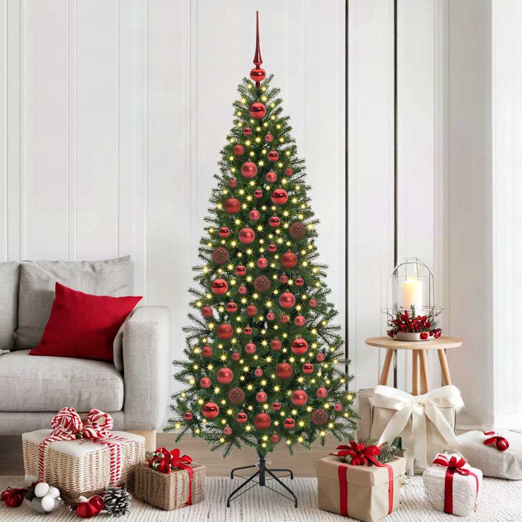 Weihnachtskugel-Set 120 stk. Rot Ø 6 cm Kunststoff 300 LEDs