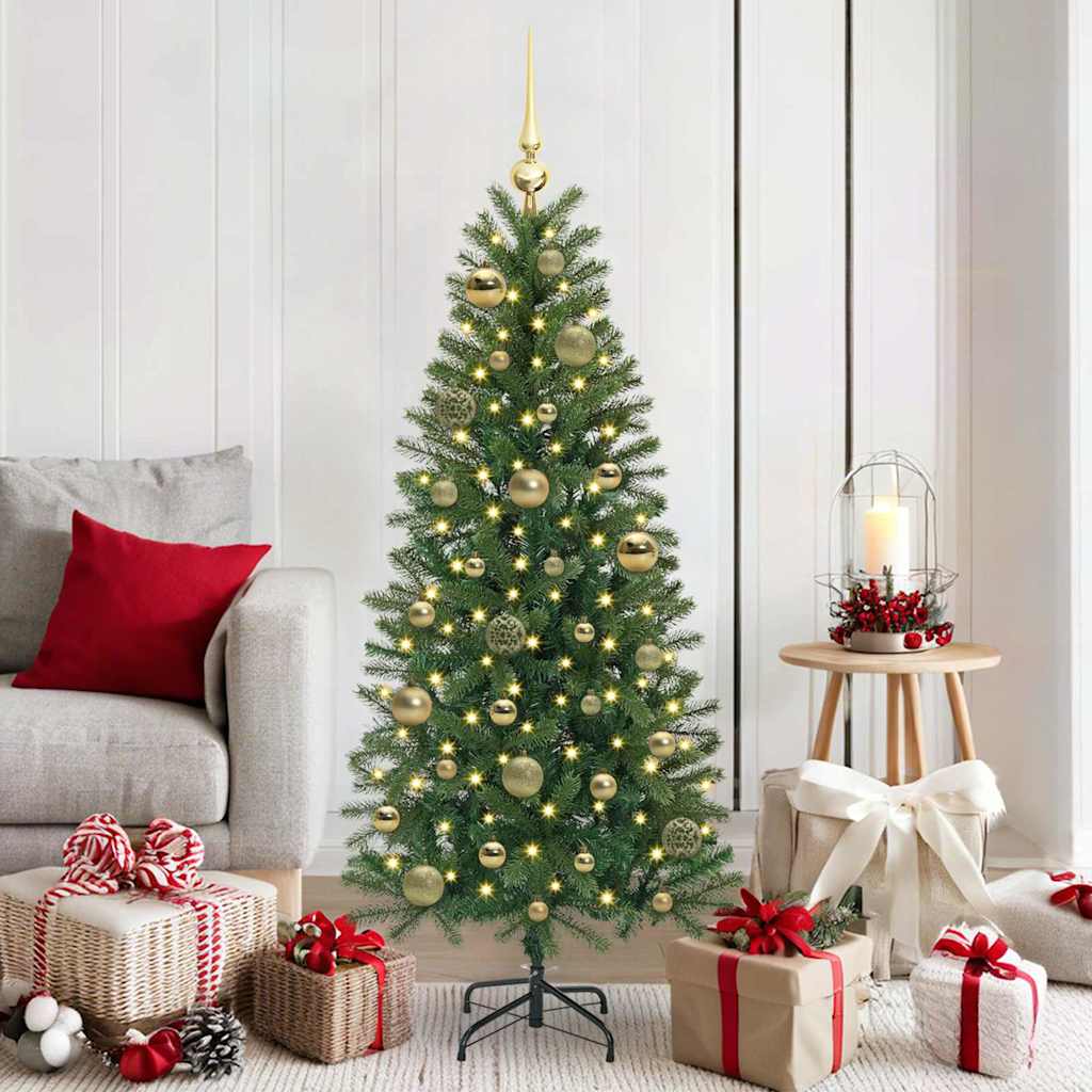Weihnachtskugel-Set 61 Stk. Gold Ø 6 cm Kunststoff 150 LEDs