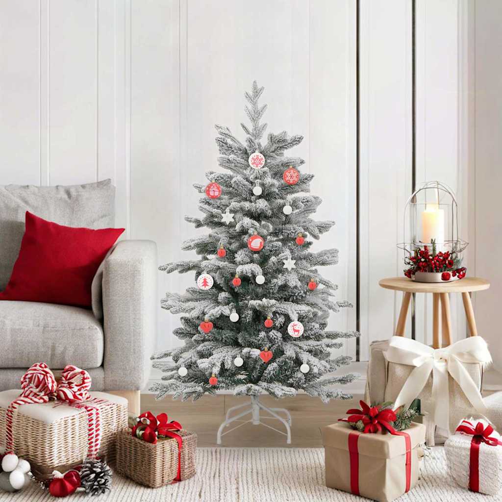 Weihnachtskugel-Set 40 stk. Rot und Weiß Ø 6 cm Kunststoff