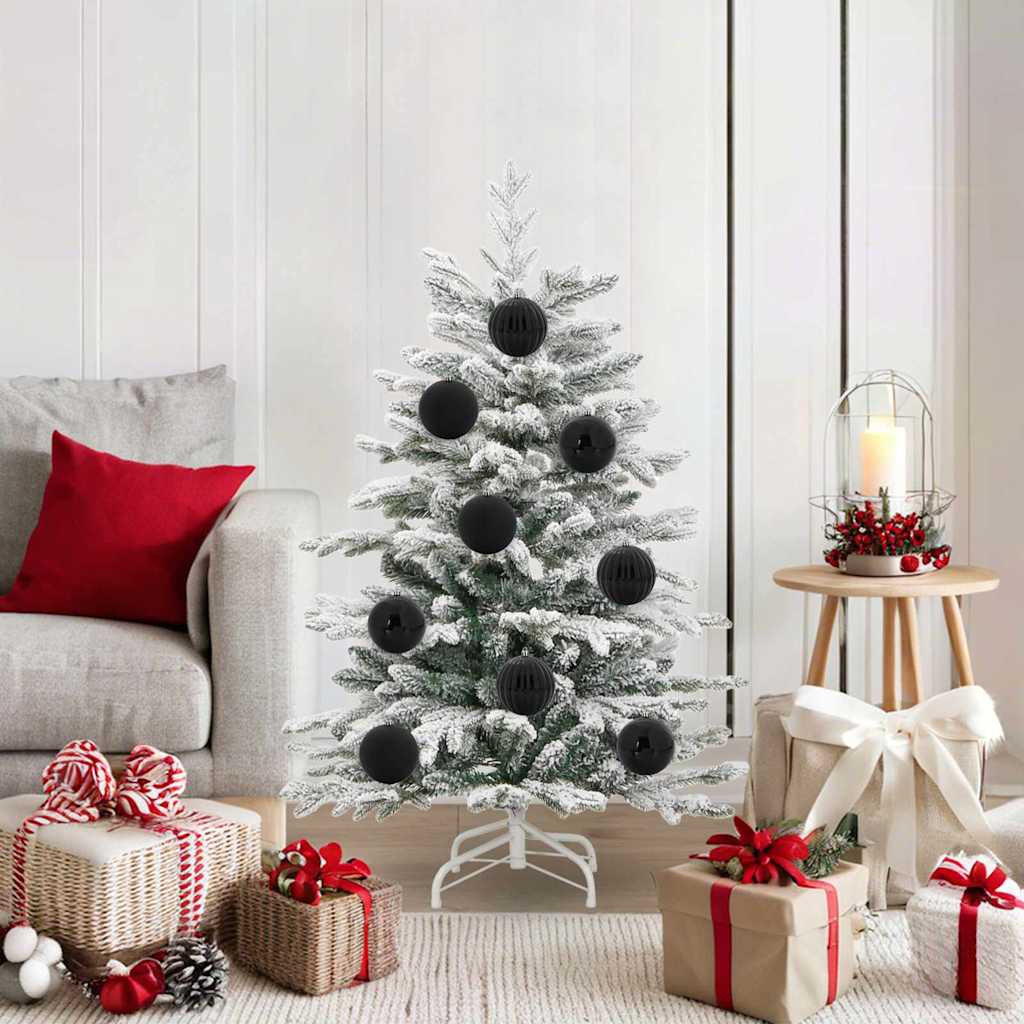 Weihnachtsbaumkugel Set XL 15 stk. Schwarz Ø 10 cm Kunststoff