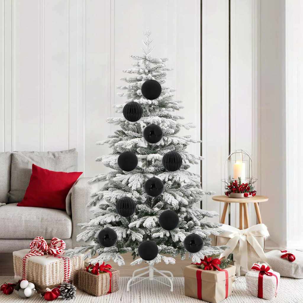 Weihnachtsbaumkugel Set XL 9 Stk. Schwarz Ø 15 cm Kunststoff