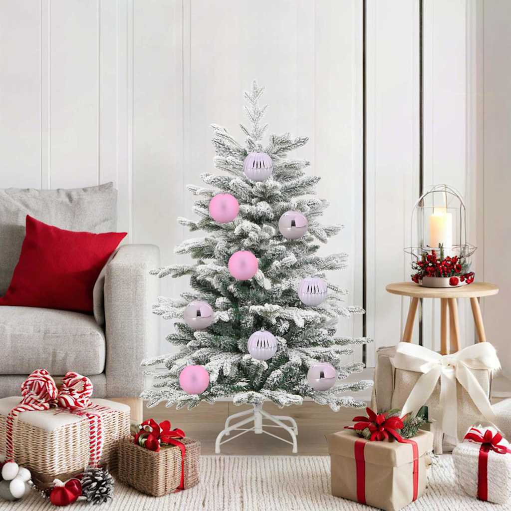 Weihnachtsbaumkugel Set XL 15 Stk. LEDs Rosa Ø 10 cm Kunststoff