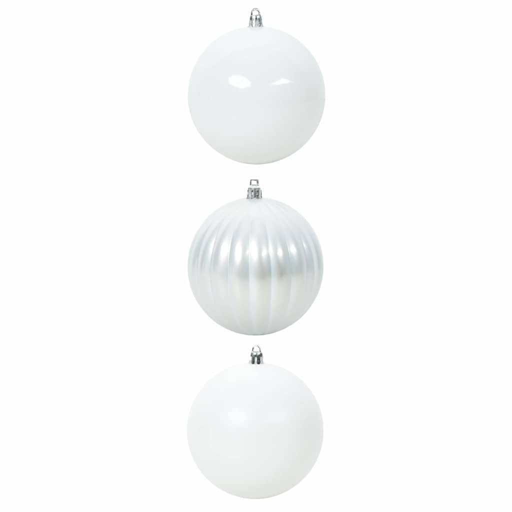 Weihnachtsbaumkugel Set XXL 3 stk. Weiß Ø 25 cm Kunststoff