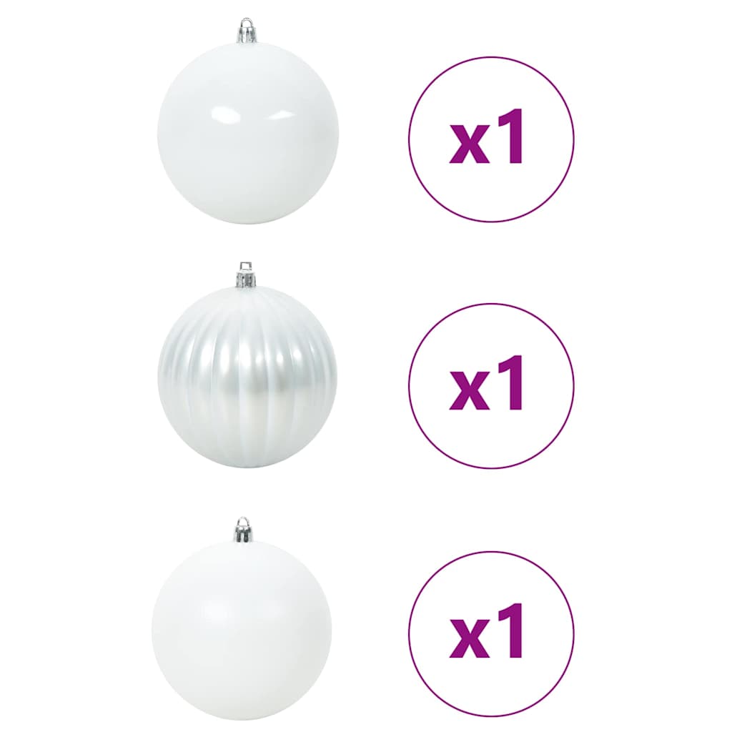 Weihnachtsbaumkugel Set XXL 3 stk. Weiß Ø 25 cm Kunststoff