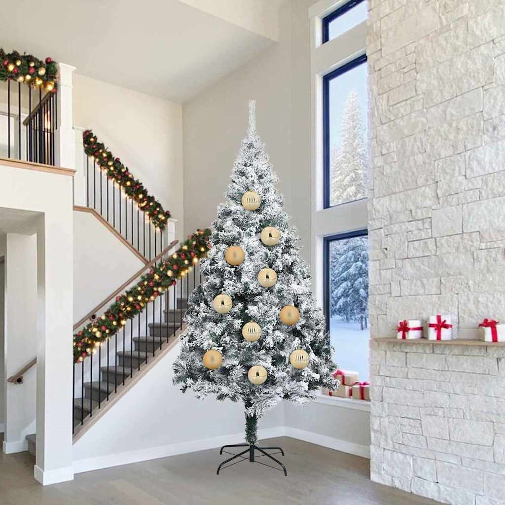 Weihnachtsbaumkugel Set XXL 4 Stk. LEDs Gold Ø 20 cm Kunststoff