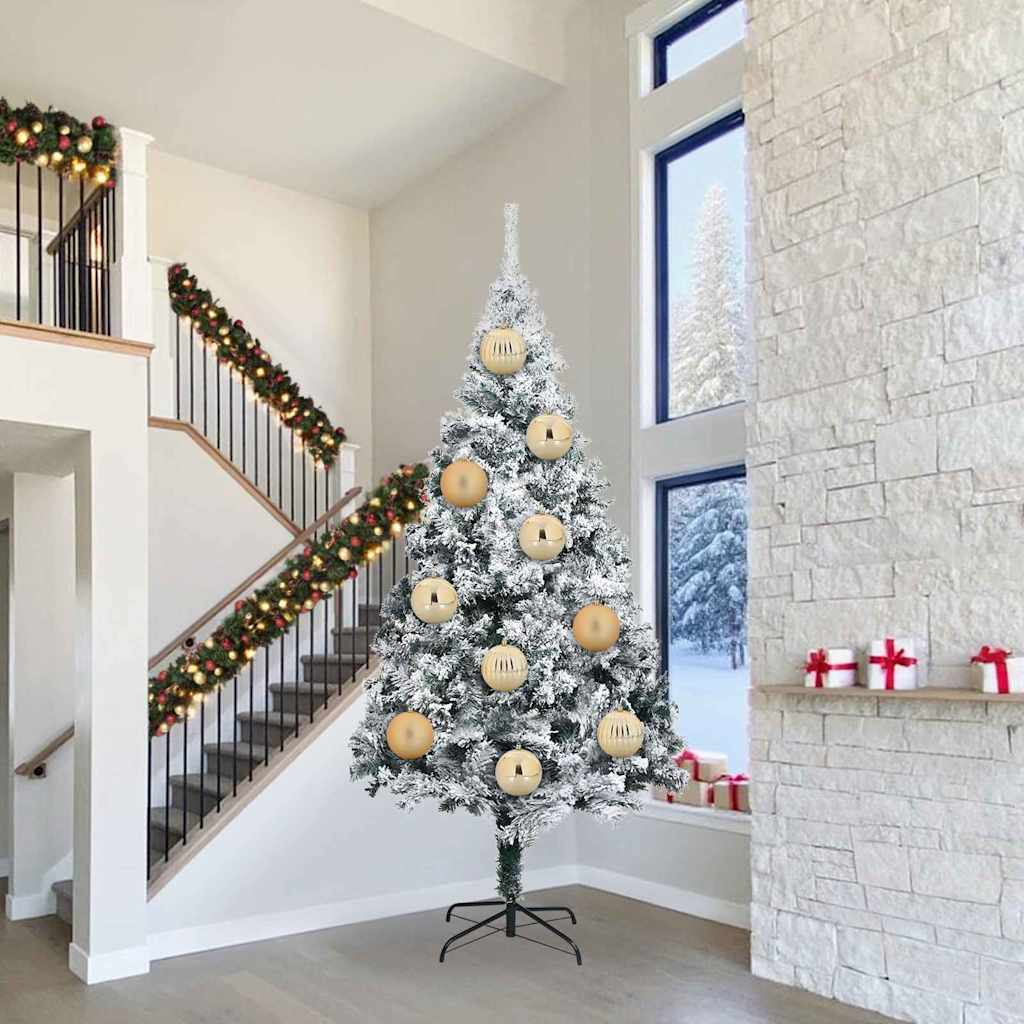 Weihnachtsbaumkugel Set XXL 3 Stk. LEDs Gold Ø 25 cm Kunststoff