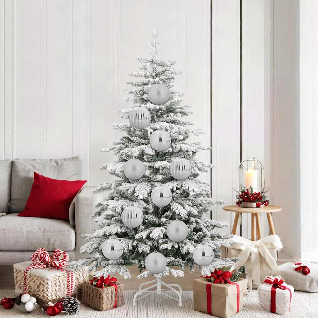Weihnachtsbaumkugel Set XL 9 stk. Silber Ø 15 cm Kunststoff