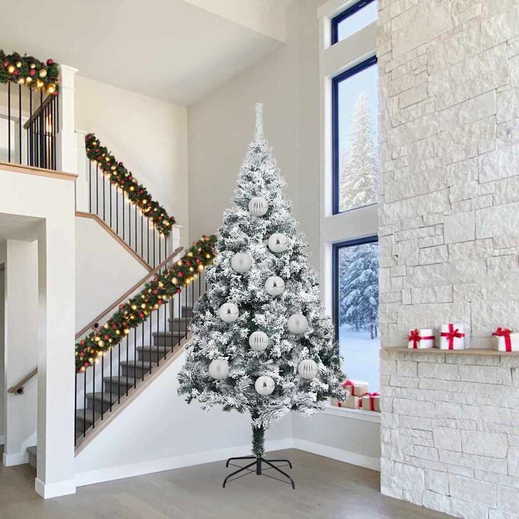 Weihnachtsbaumkugel Set XXL 4 stk. Silber Ø 20 cm Kunststoff
