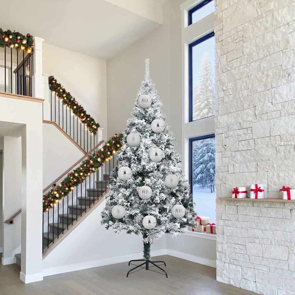 Weihnachtsbaumkugel Set XXL 3 Stk. Silber Ø 25 cm Kunststoff
