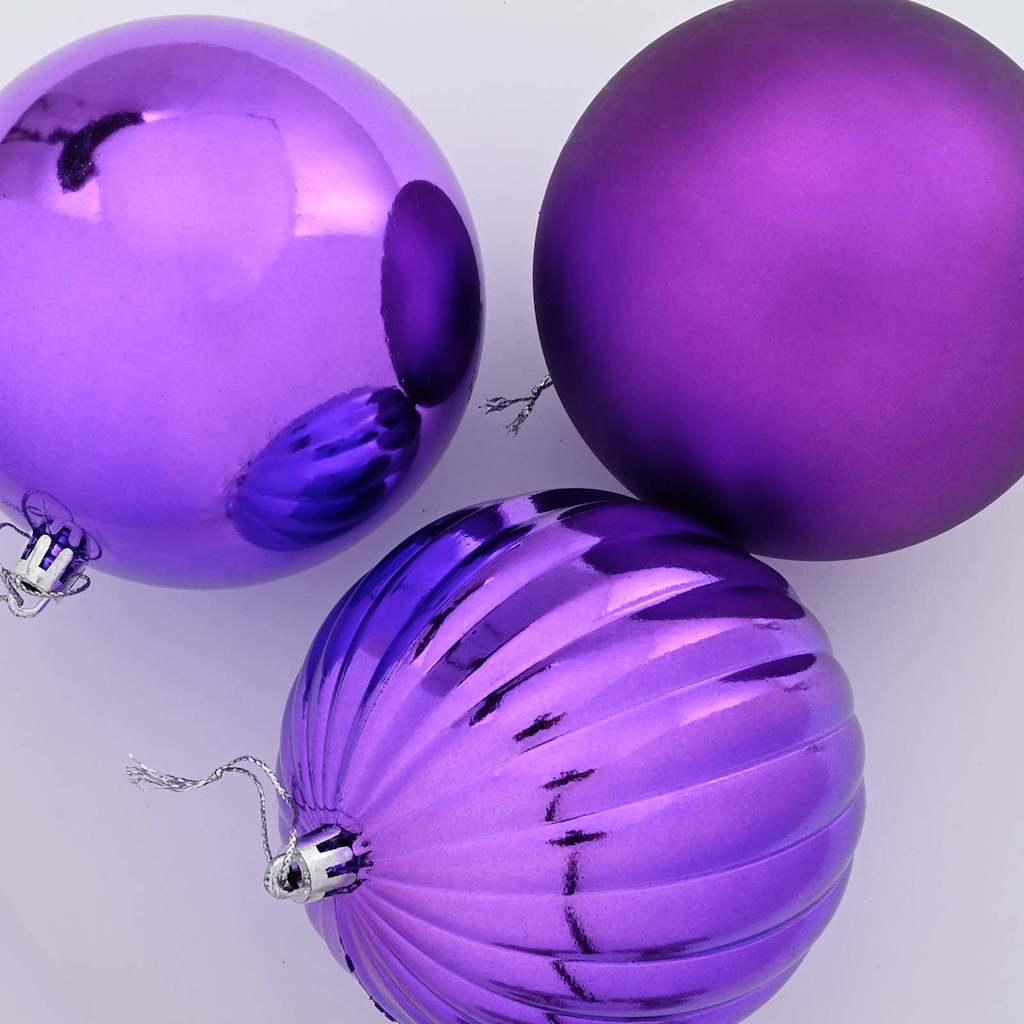 Weihnachtsbaumkugel Set XXL 3 stk. Lila Ø 25 cm Kunststoff