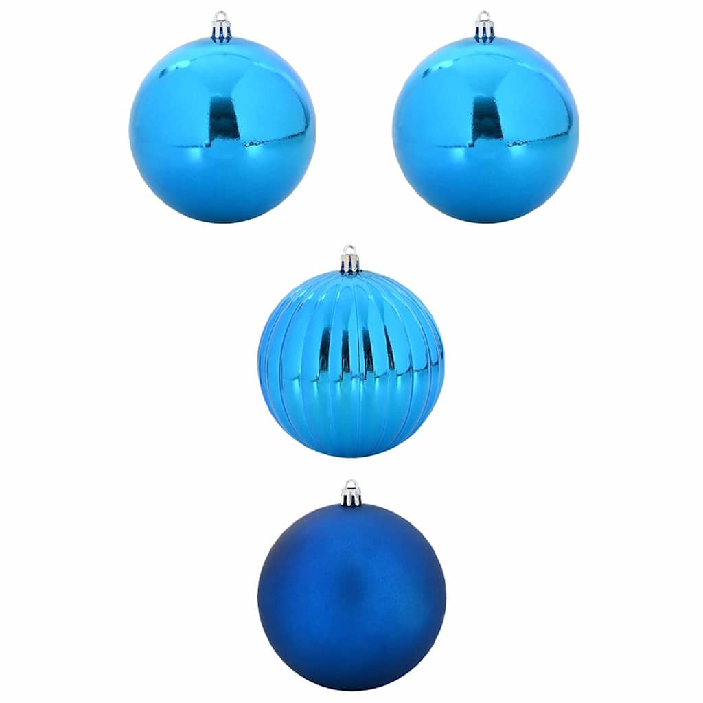 Weihnachtsbaumkugel Set XXL 4 Stk. LEDs Blau Ø 20 cm Kunststoff