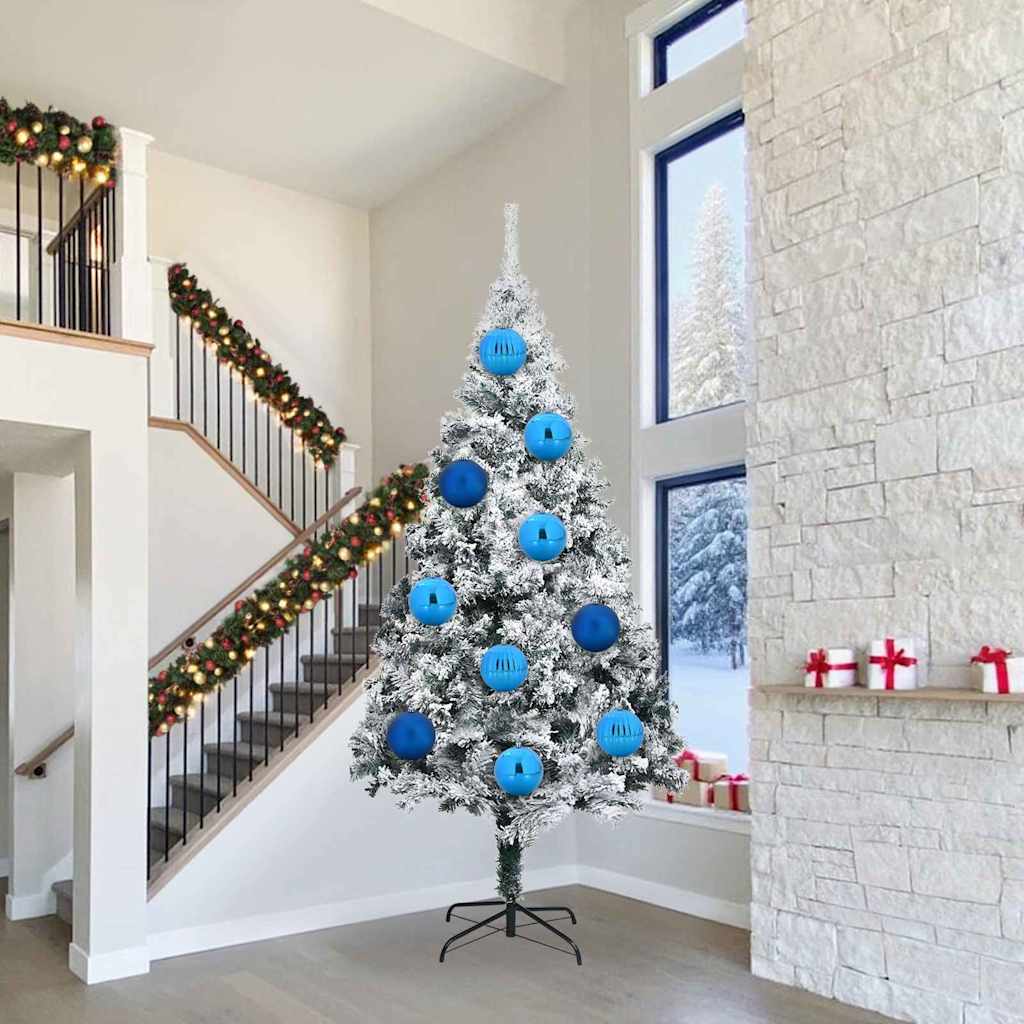 Weihnachtsbaumkugel Set XXL 3 Stk. LEDs Blau Ø 25 cm Kunststoff