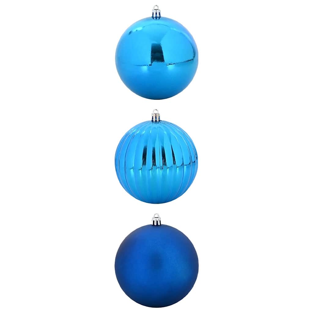 Weihnachtsbaumkugel Set XXL 3 Stk. LEDs Blau Ø 25 cm Kunststoff