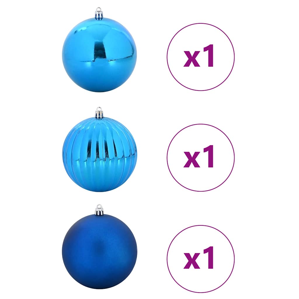 Weihnachtsbaumkugel Set XXL 3 stk. Blau Ø 25 cm Kunststoff