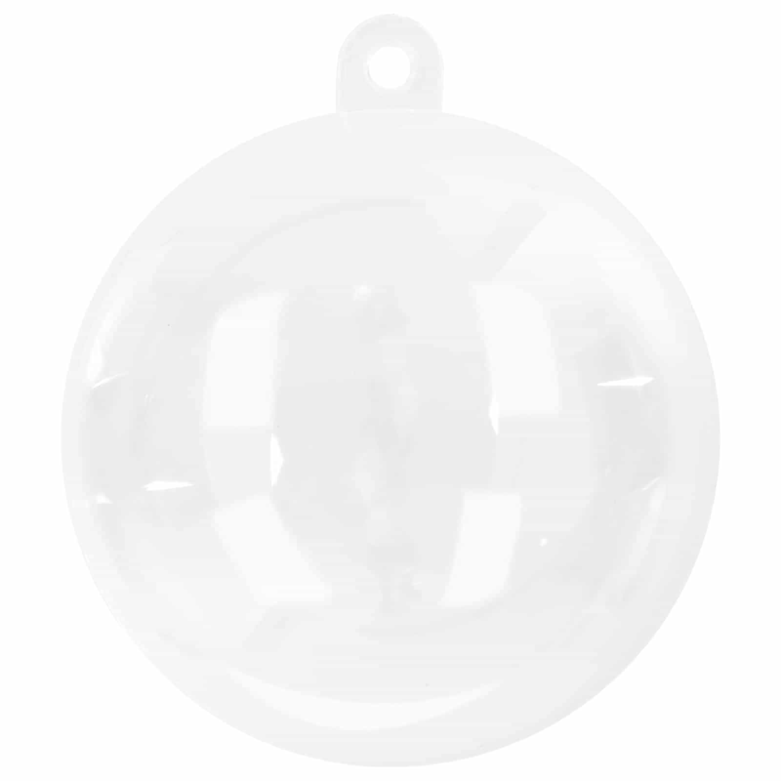Weihnachtskugel-Set 50 Stk. LEDs Transparent Ø 5 cm Kunststoff