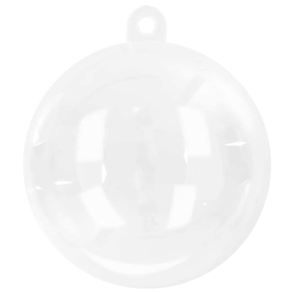 Weihnachtskugel-Set 25 Stk. LEDs Transparent Ø 8 cm Kunststoff