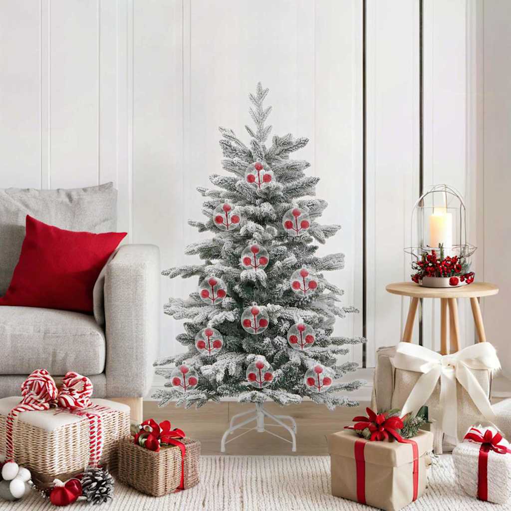 Weihnachtskugel-Set 25 Stk. LEDs Transparent Ø 10 cm Kunststoff