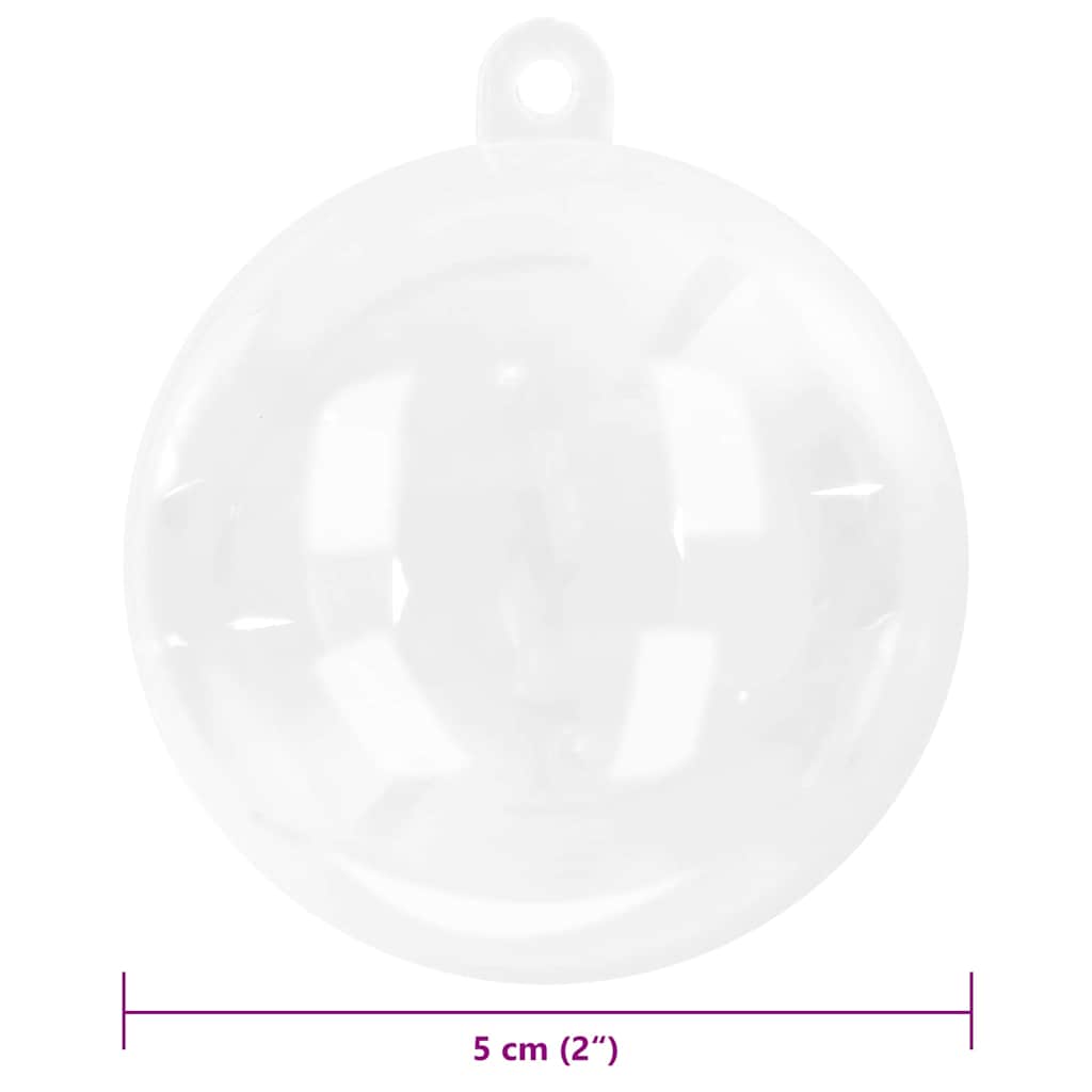 Weihnachtskugel-Set 200 Stk. LEDs Transparent Ø 5 cm Kunststoff