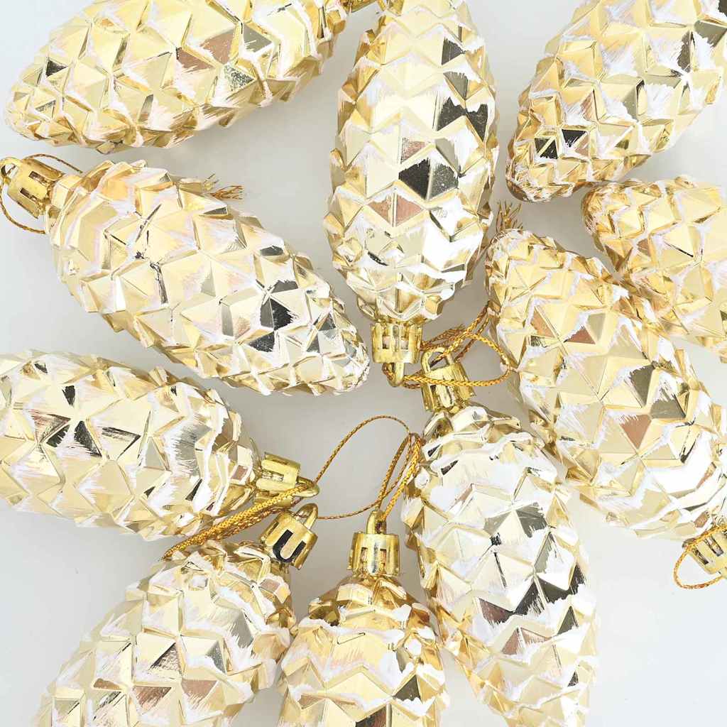 Christmas Pine Cone Ball 40 stk. Gold 4 x 9 cm Kunststoff