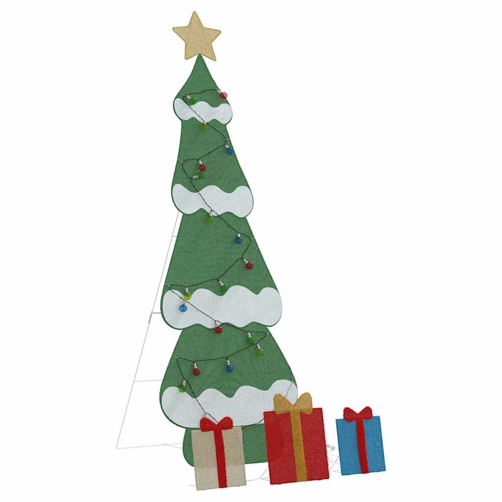 Beleuchteter Weihnachtsbaum mit 3 Geschenkboxen 2D Warm Weiß