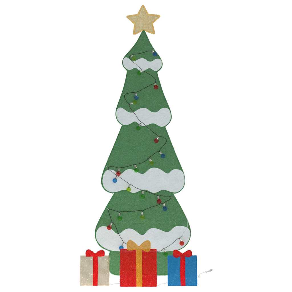 Beleuchteter Weihnachtsbaum mit 3 Geschenkboxen 2D Warm Weiß