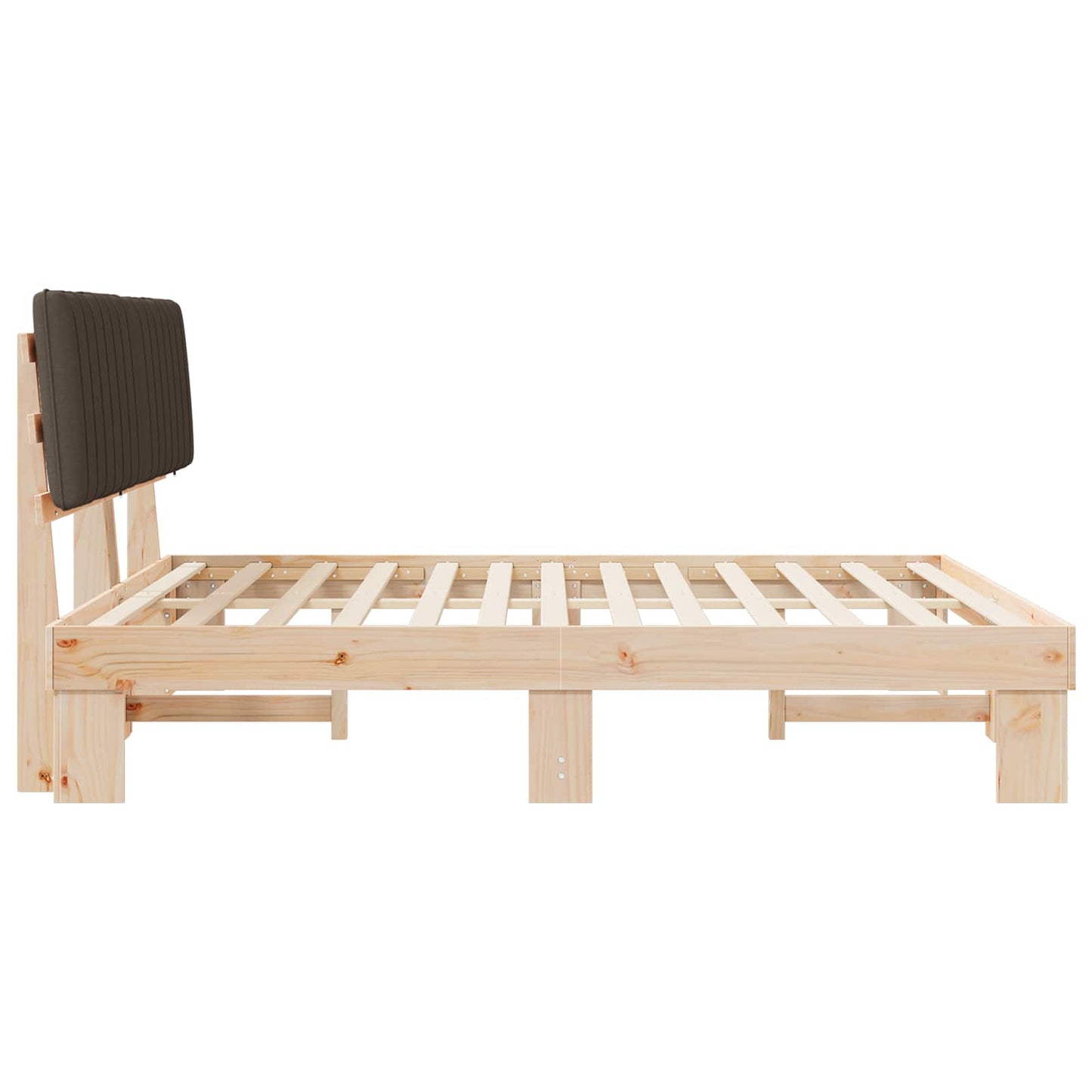 Bettgestell mit gepolstertem Kopfteil Taupe 180 x 200 cm