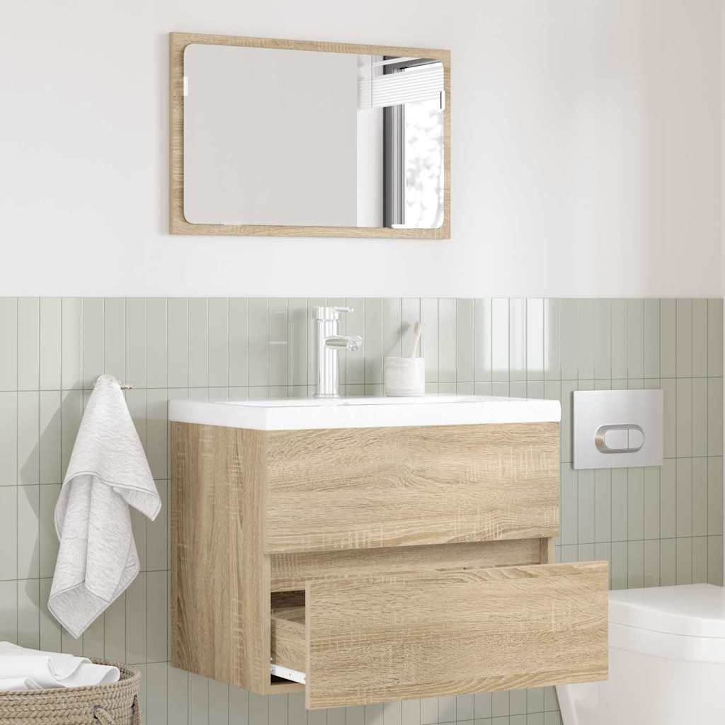 Badezimmermöbel-Set Sonoma-Eiche Holzwerkstoff