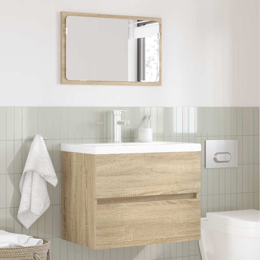 Badezimmermöbel-Set Sonoma-Eiche Holzwerkstoff