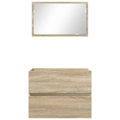 Badezimmermöbel-Set Sonoma-Eiche Holzwerkstoff