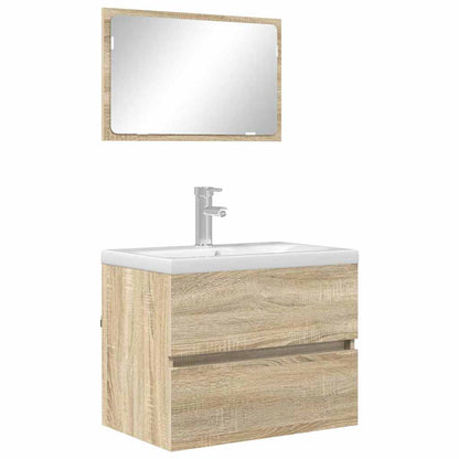 Badezimmermöbel-Set Sonoma-Eiche Holzwerkstoff