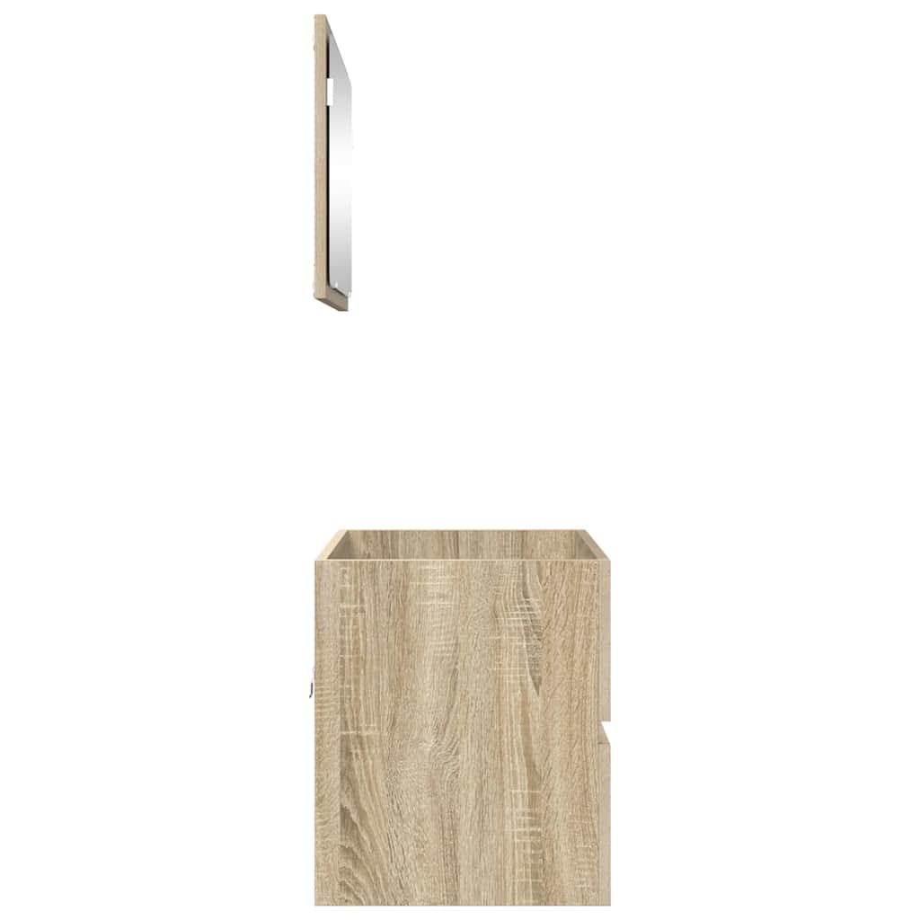 Badezimmermöbel-Set Sonoma-Eiche Holzwerkstoff