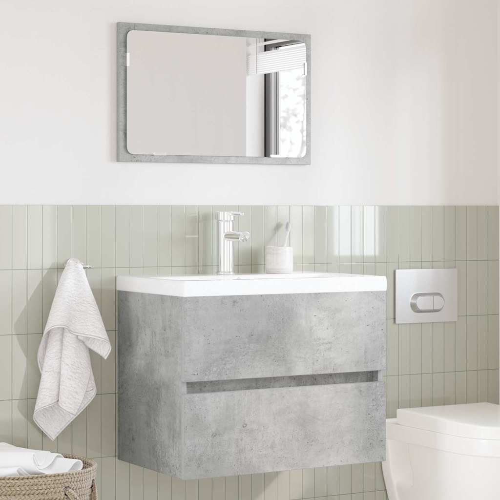 Badezimmermöbel-Set Beton Grau 60 x 38,3 x 45 cm Holzwerkstoff
