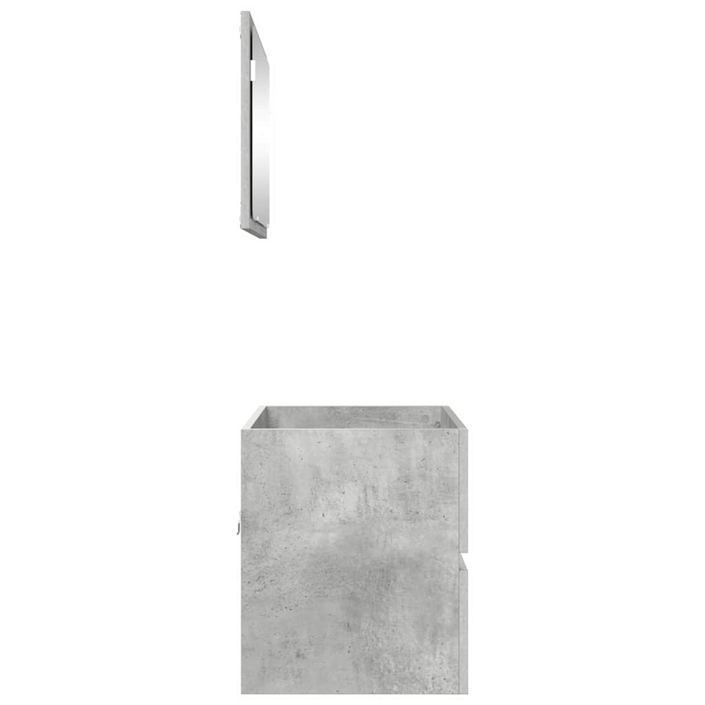 Badezimmermöbel-Set Beton Grau 60 x 38,3 x 45 cm Holzwerkstoff
