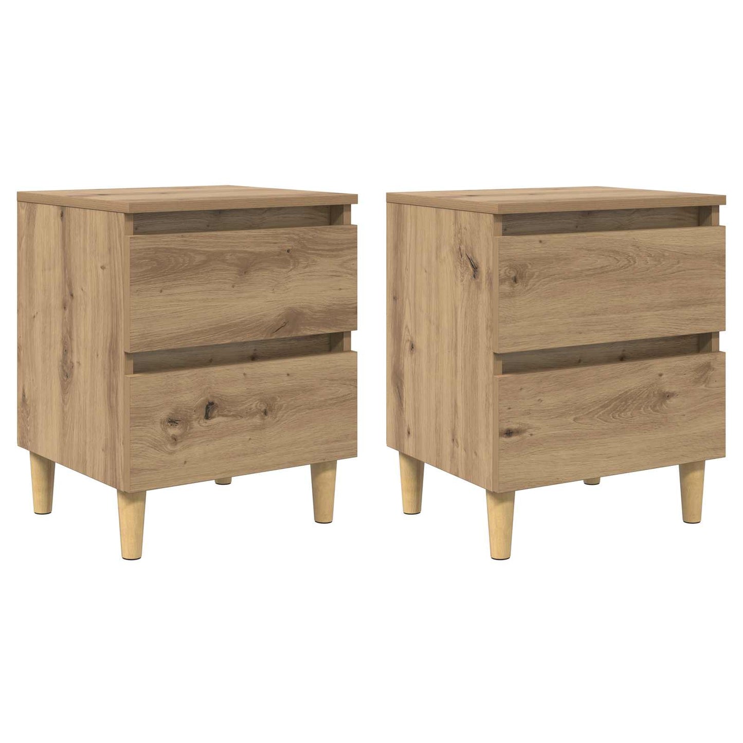 Bettschränke 2 stk. Artisan-Eiche 40 x 35 x 50 cm Holzwerkstoff