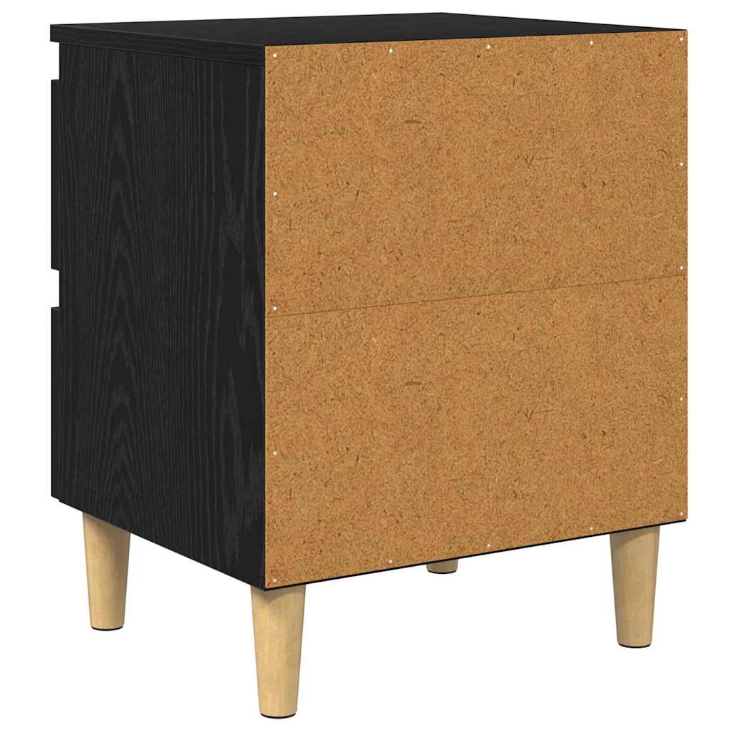 Bettschrank Schwarz Eichen-Optik 40 x 35 x 50 cm Holzwerkstoff