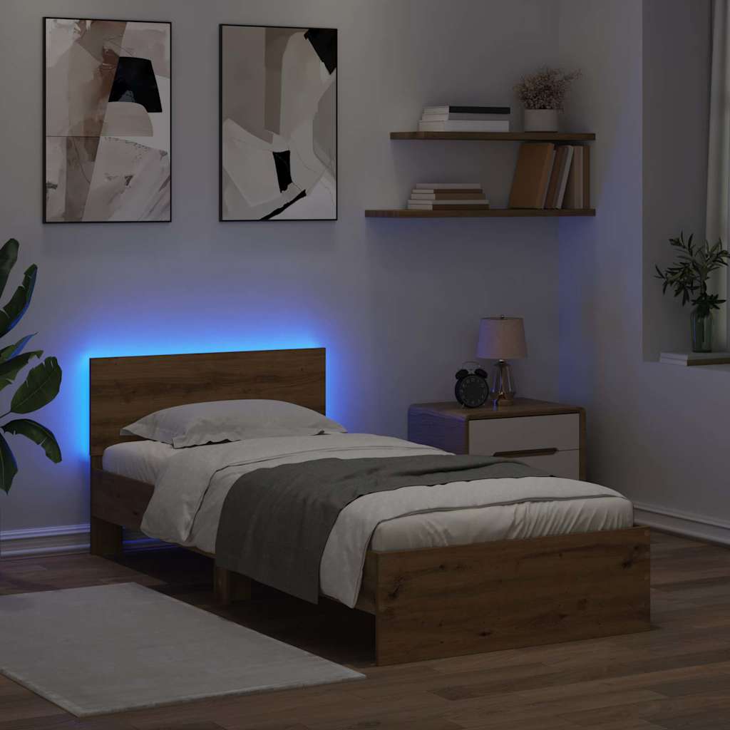 Bettrahmen Artisan-Eiche 100 x 200 cm Holzwerkstoff