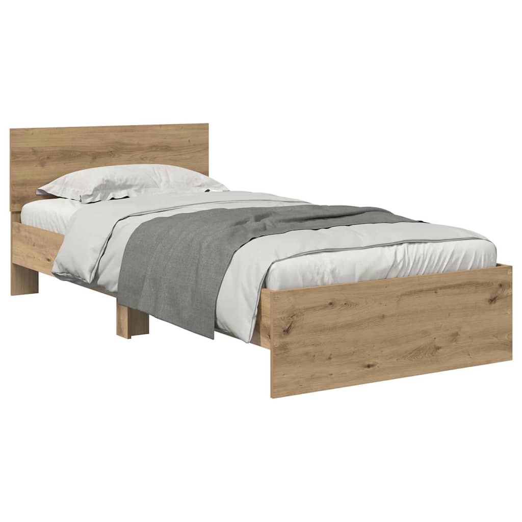 Bettrahmen Artisan-Eiche 100 x 200 cm Holzwerkstoff