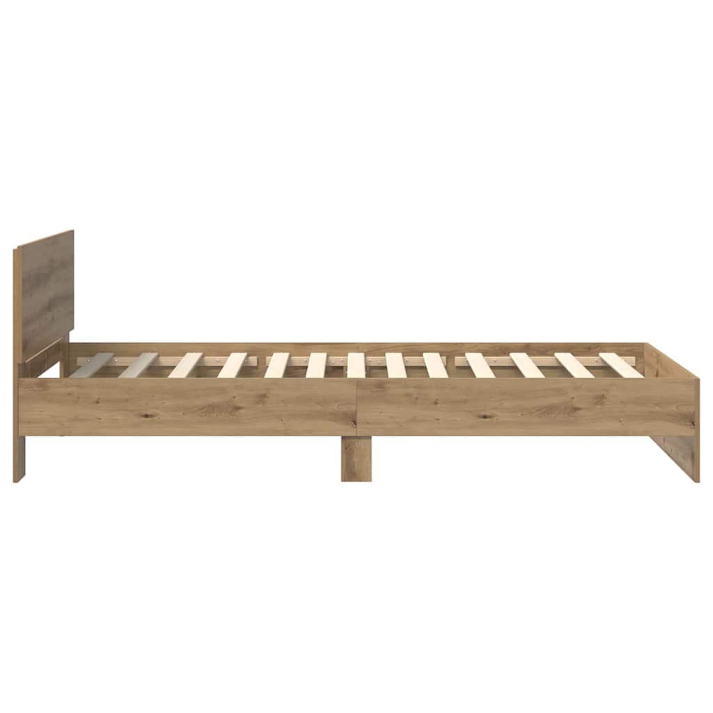 Bettrahmen mit Kopfteil Artisan-Eiche 90 x 190 cm Holzwerkstoff