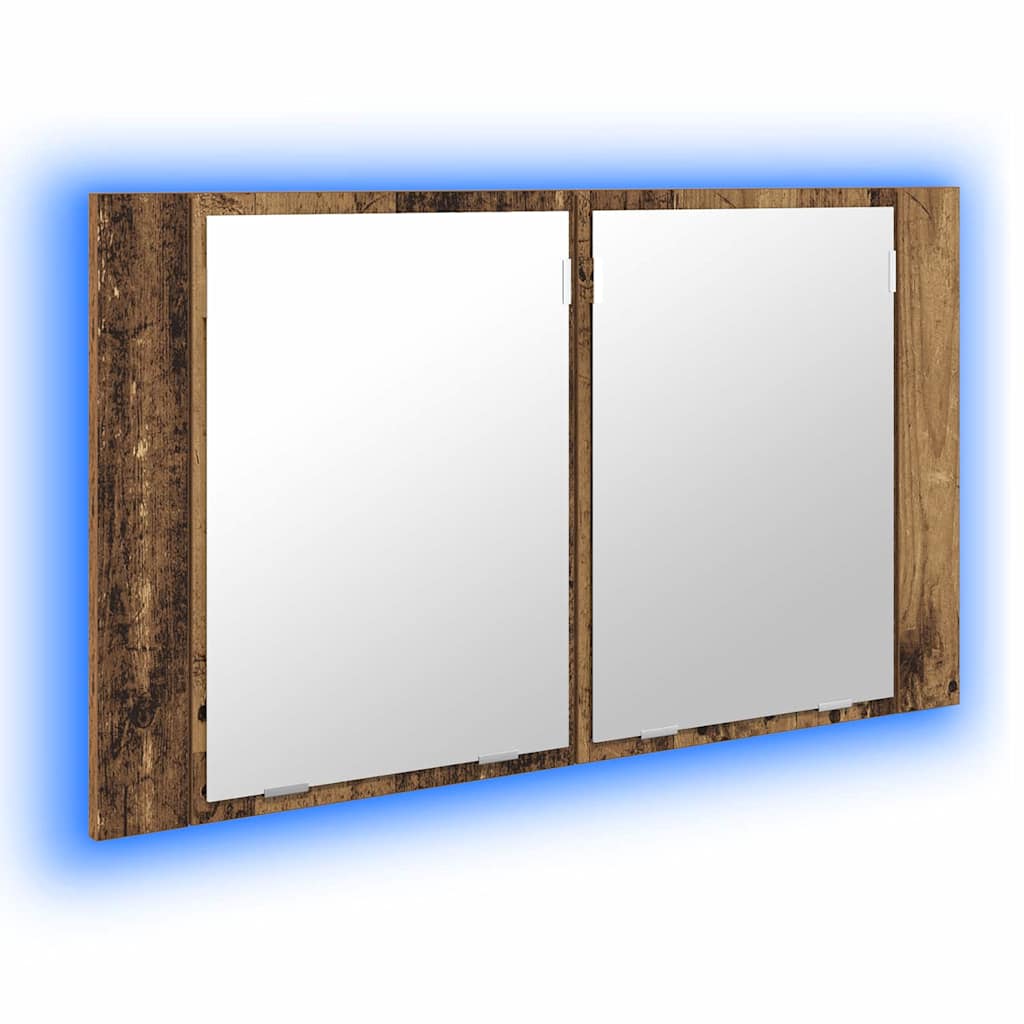 Badezimmerspiegelschrank Altholz 80 x 12 x 45 cm Holzwerkstoff