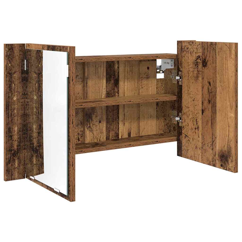 Badezimmerspiegelschrank Altholz 80 x 12 x 45 cm Holzwerkstoff