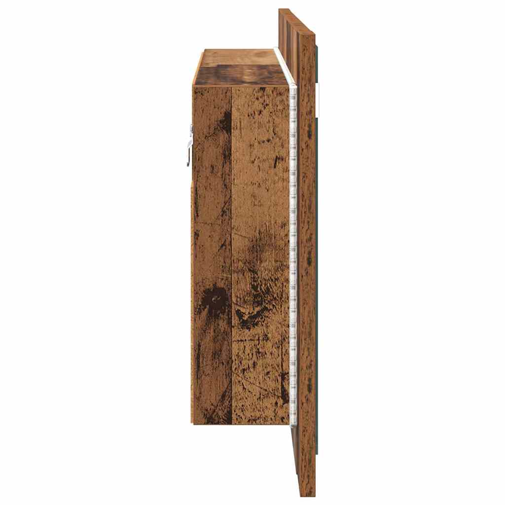 Badezimmerspiegelschrank Altholz 80 x 12 x 45 cm Holzwerkstoff