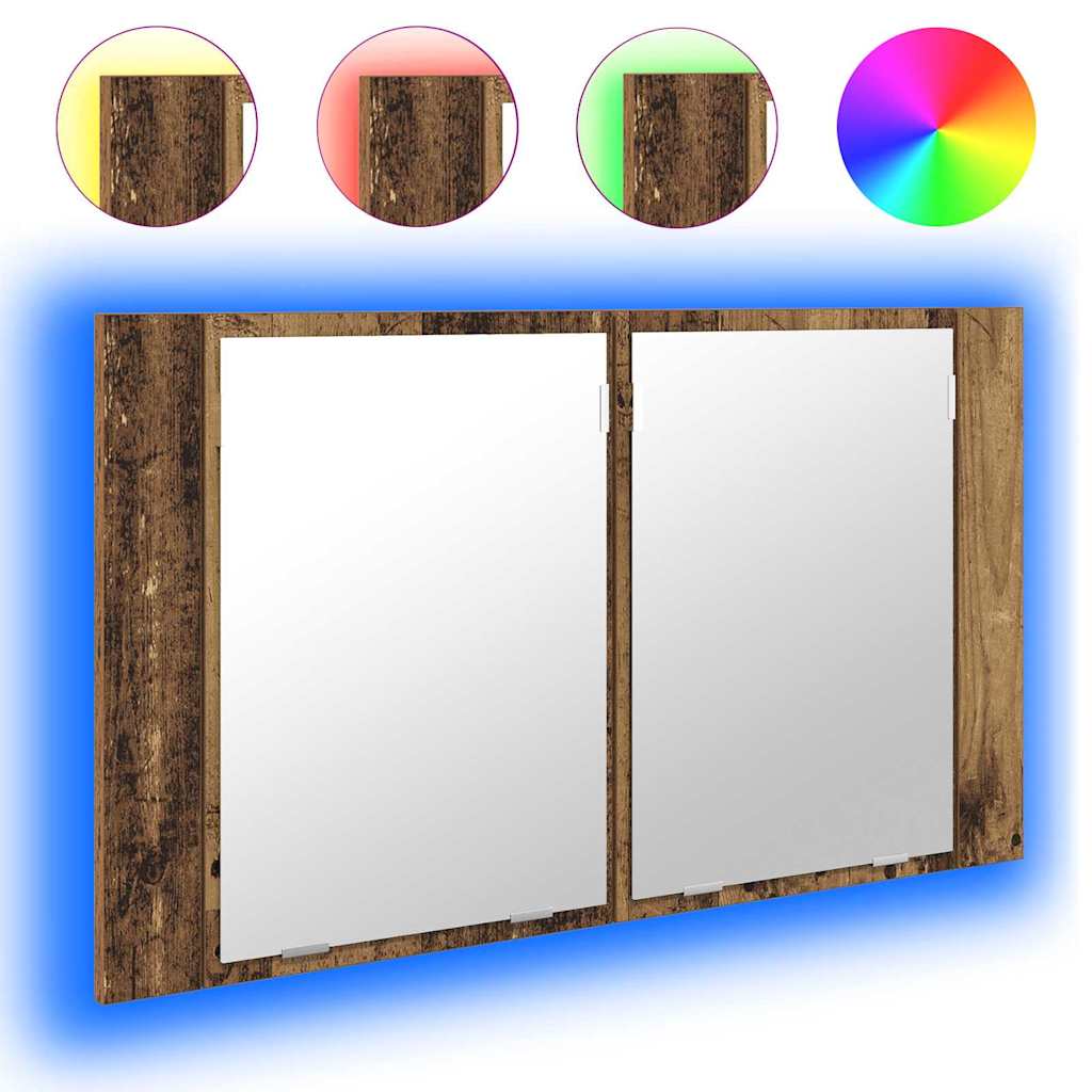 Badezimmerspiegelschrank Altholz 80 x 12 x 45 cm Holzwerkstoff