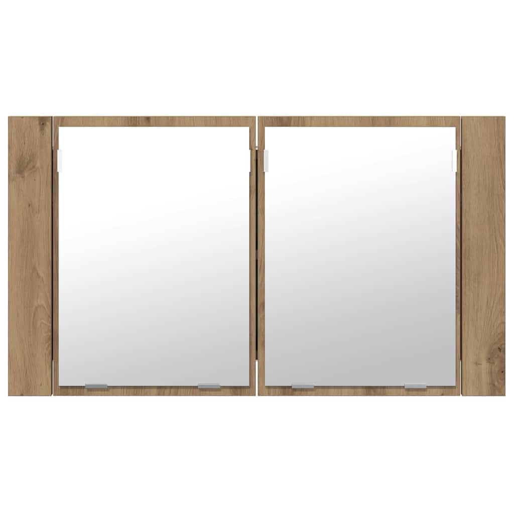 Badezimmerspiegelschrank Artisan-Eiche 80 x 12 x 45 cm