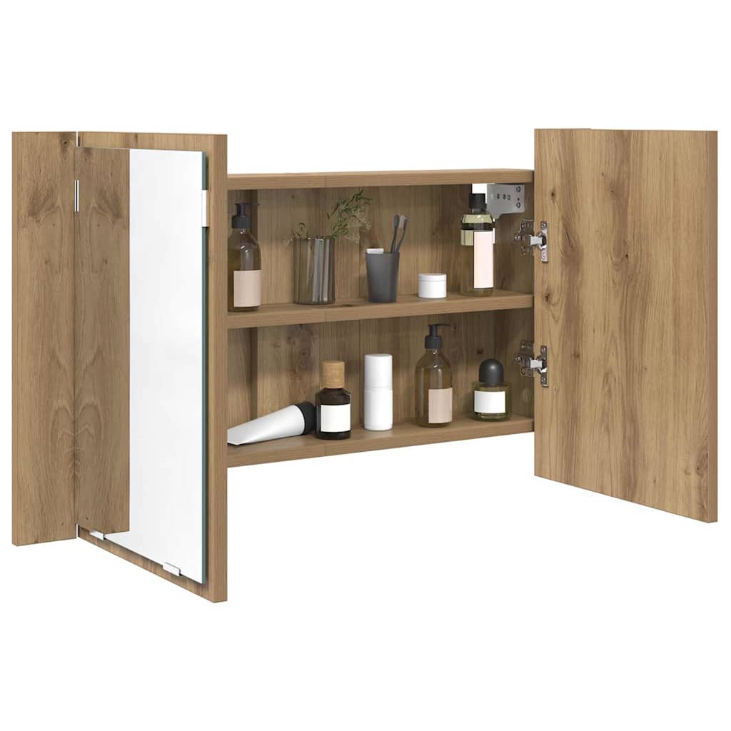 Badezimmerspiegelschrank Artisan-Eiche 80 x 12 x 45 cm