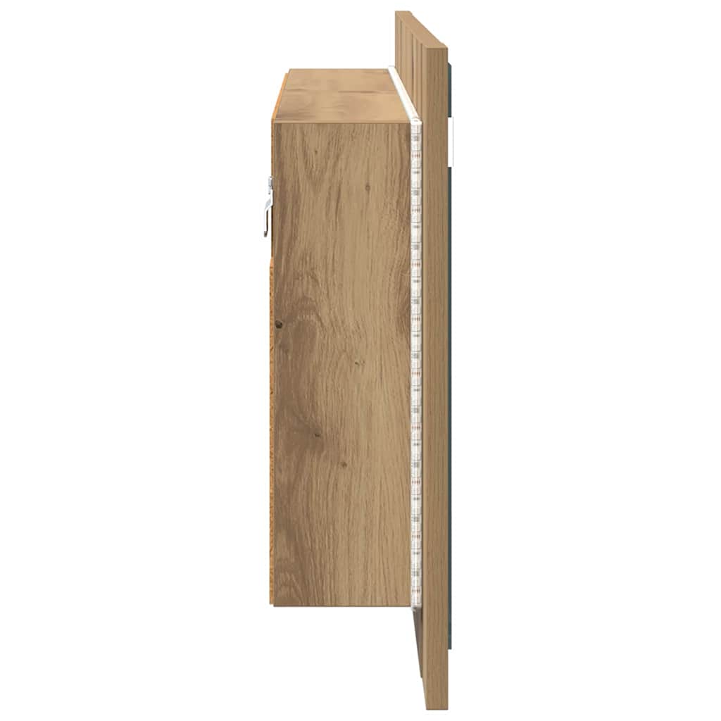 Badezimmerspiegelschrank Artisan-Eiche 80 x 12 x 45 cm