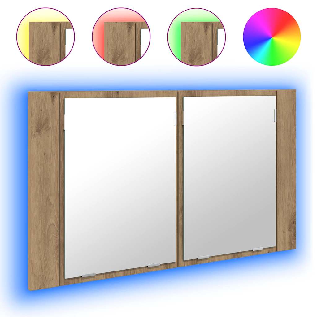 Badezimmerspiegelschrank Artisan-Eiche 80 x 12 x 45 cm