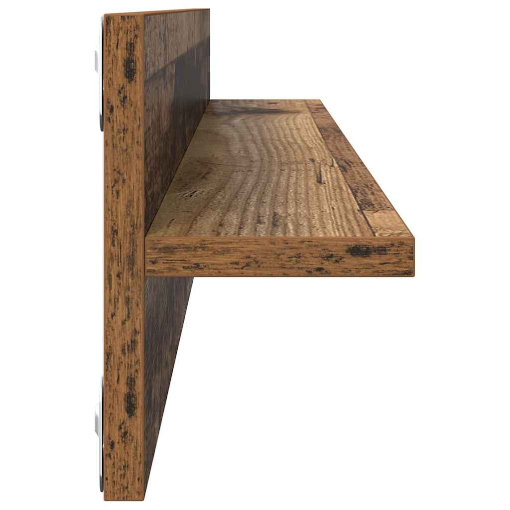 Wandregale 4 stk. Altholz 80 x 11,5 x 18 cm Holzwerkstoff