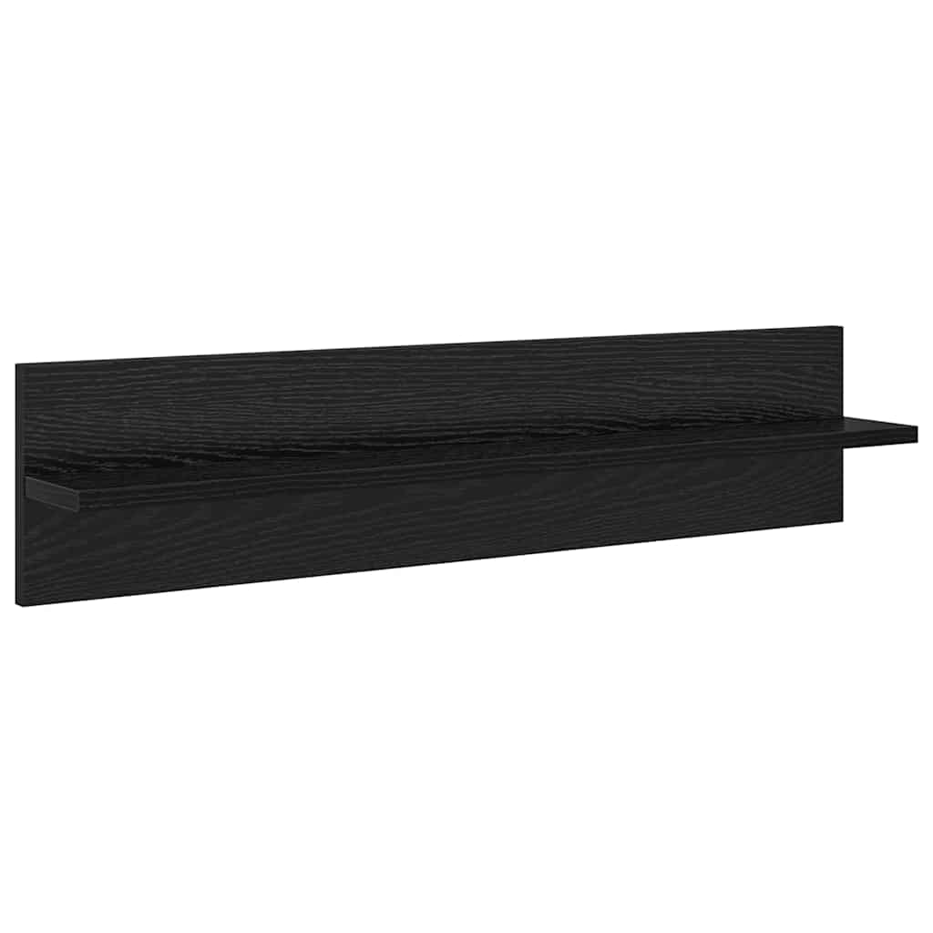 Wandregale 4 stk. Schwarz Eichen-Optik 80 x 11,5 x 18 cm